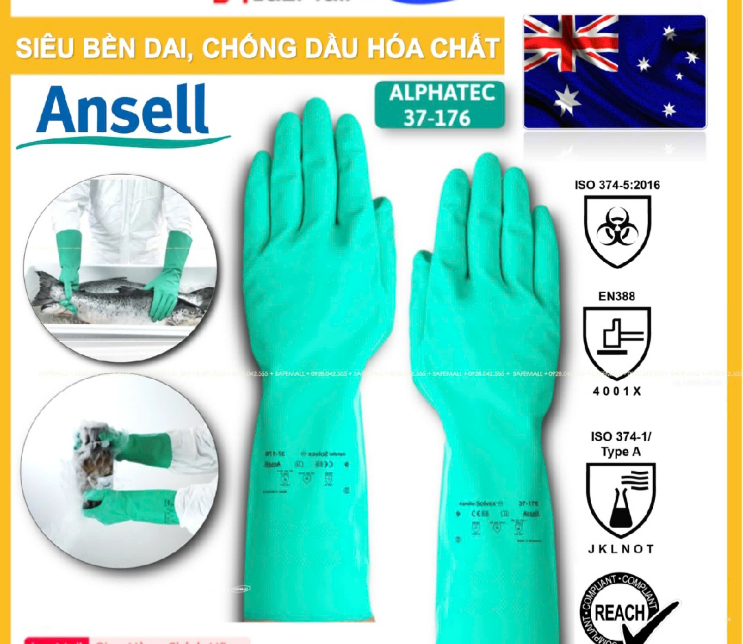 Găng tay chịu dầu Ansell 37-176